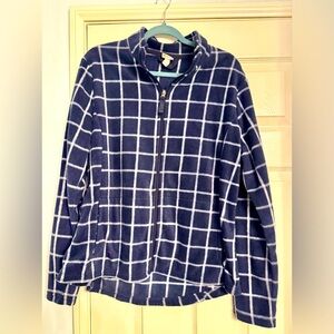 Merona XXL Navy Blue Checkered Women's Jacket